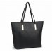 Simple Solid Color Pu Leather Top Handle Satchel Handbags for Women Shoulder Bags